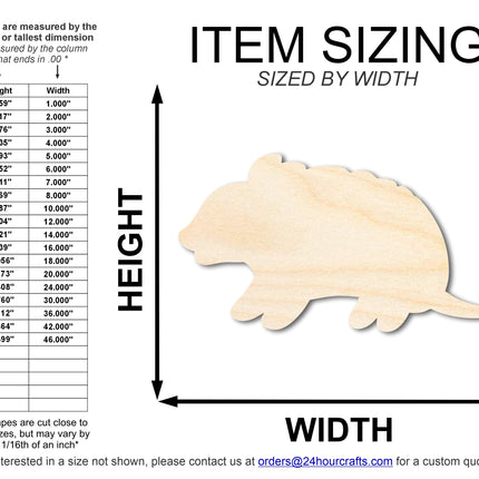 Unfinished Wood Armadillo Shape | DIY Craft Cutout | up to 46" DIY