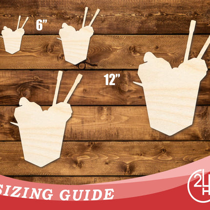 Unfinished Wood Chinese Takeout Shape | DIY Craft Cutout | up to 46" DIY