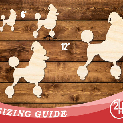 Unfinished Wood Poodle With Santa Hat Shape | DIY Craft Cutout | up to 46" DIY