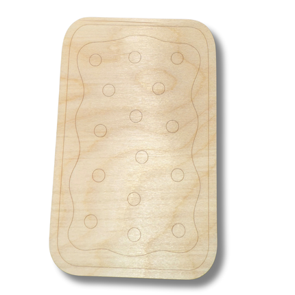 Unfinished Wood Etched Pastry Shape | Paint By Line Crafts | up to 30" DIY