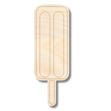 Unfinished Wood Etched Popsicle Shape | Paint By Line Crafts | up to 30" DIY