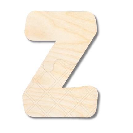 Unfinished Wood Layered Etched Themed Letters | Ice Cream | A-Z | 2 Piece | up to 24"