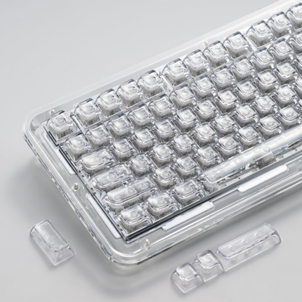 XVX Arctic Transparent SA Profile Double-Shot 128-Key PC Keycap Set