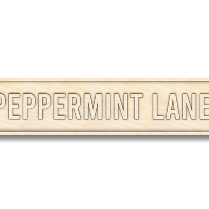 Unfinished Wood Peppermint Lane Street Sign | 3 Piece | Layered Street Sign | up to 46" DIY