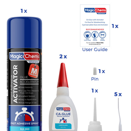 CA Glue with Activator (2 x 0.8 oz + 6.7 fl oz)
