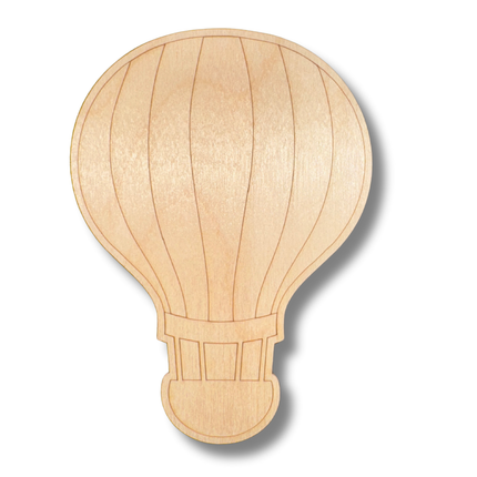 Unfinished Wood Etched Hot Air Balloon Shape | Paint By Line Crafts | up to 30" DIY