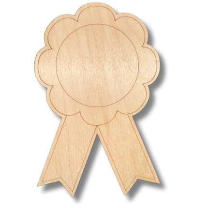 Unfinished Wood Etched Ribbon Shape | Paint By Line Crafts | up to 30" DIY