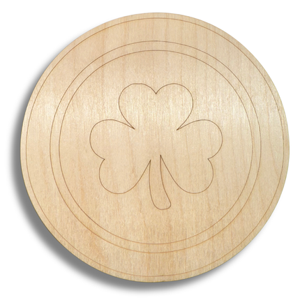 Unfinished Wood Etched Gold Coin Shape | Paint By Line Crafts | up to 30" DIY