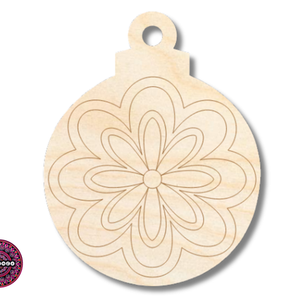 Unfinished Wood Etched Mandala One Ornament Shape | JGrondz | Paint By Line Crafts | up to 30" DIY