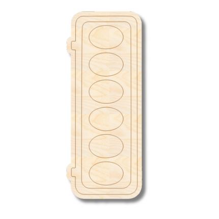 Unfinished Wood Etched Watercolor Paint Palette Shape | Paint By Line Crafts | up to 30" DIY