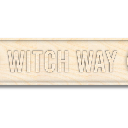 Unfinished Wood Witch Way Street Sign | 3 Piece | Layered Street Sign | up to 46" DIY