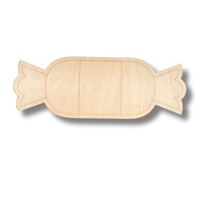 Unfinished Wood Etched Candy Shape | Paint By Line Crafts | up to 30" DIY
