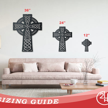 Metal Celtic Cross Wall Art | Indoor Outdoor | Up to 46" | Over 20 Color Options
