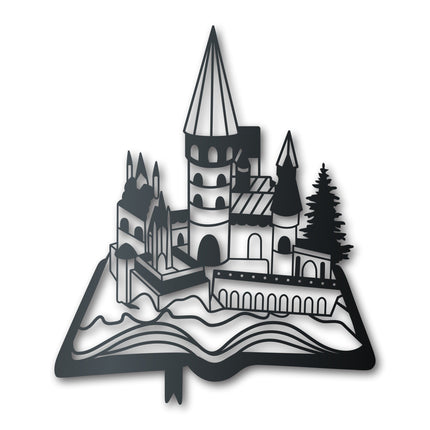 Metal Storybook Castle Wall Art | Indoor Outdoor | Up to 36" | Over 20 Color Options