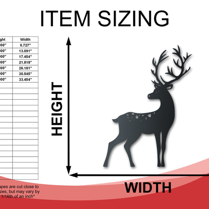 Metal Reindeer Family Wall Art | 3 Piece Set | Christmas Winter Holiday | Indoor Outdoor | Up to 36" | Over 20 Color Options