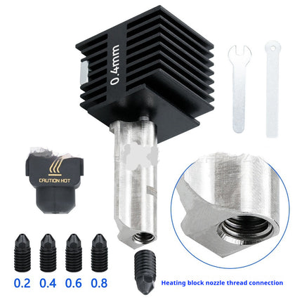 3D Printer Accessories A1A1 Mini Model Nozzle Assembly Hardened Steel Hot End