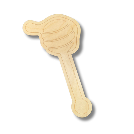 Unfinished Wood Etched Honey Stirrer Shape | Paint By Line Crafts | up to 30" DIY