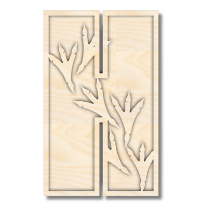 Unfinished Wood Layered Themed Letters | Dinosaur | A-Z | 2 Piece | up to 24"