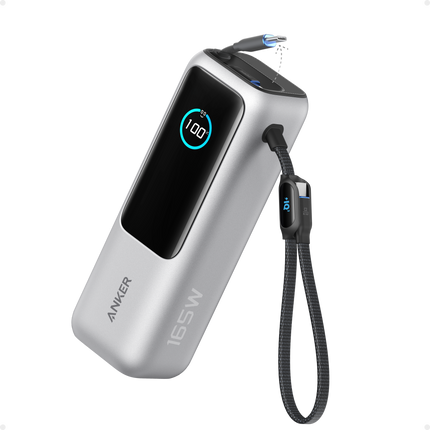 Anker Laptop Power Bank (25K, 165W, Built-In and Retractable Cables)