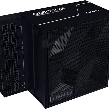 Lian Li Edge Series-1000W Full Modular Power Supply (Fan Hub Included) - Gold-ATX 3.0, 3.1-PCIE 5.1-L-Shape Design for Dual Chamber Case-120mm FDB Fan-Supports up to 4 USB Device - Black -EG1000G.BH