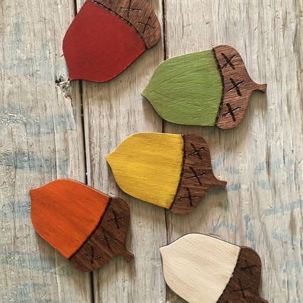 Unfinished Wood Acorn Shape | DIY Fall Forest Craft Cutout | Up to 36"