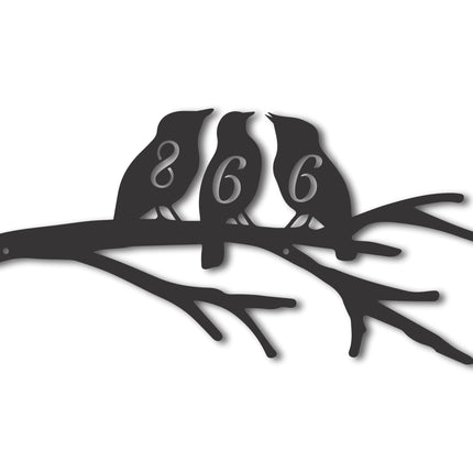 Metal Bird Address Sign | Custom Metal Address Sign | Metal Address Plaque | 15 Color Options