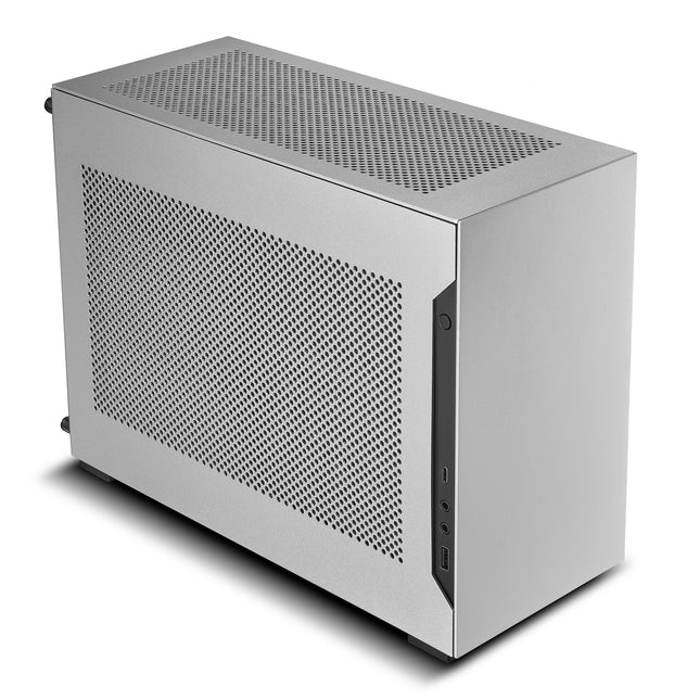 Lian Li A4-H2OA5 Mini-ITX PC Case, Triple-Slot Mount GPU, Aluminum Exterior & SPCC Steel Interior, 240mm AIO, SFX Sandwich Layout, PCIe 5.0, Supports SFX/SFX-L PSU - Silver (A4-H2OA5)