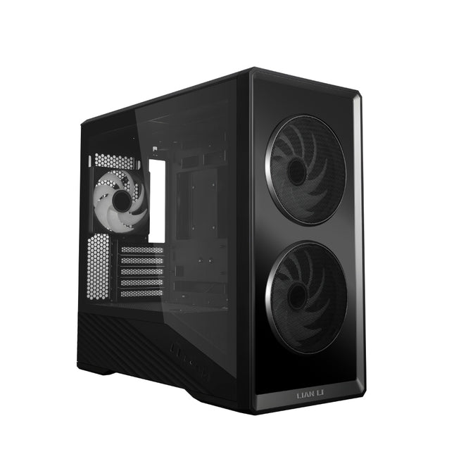 Lian Li Vector V150 INF Micro ATX PC Case, Infinity Mirror Front Panel, 2 x 140mm + 1 x 120 mm ARGB PWM Fans, Anti-Sag GPU Bracket, Supports 360mm Radiator - Side Tempered Glass - Black (V150INFX)