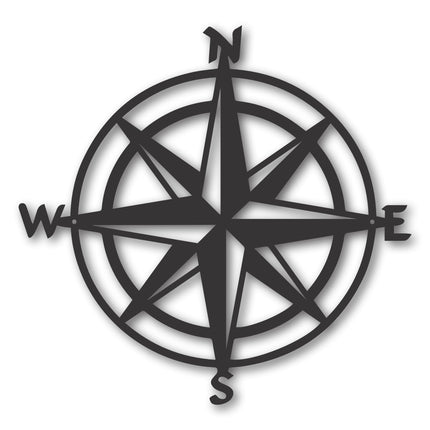 Metal Compass Wall Art | Metal Compass Wall Art | Custom Compass Wall Plaque | 15 Color Options