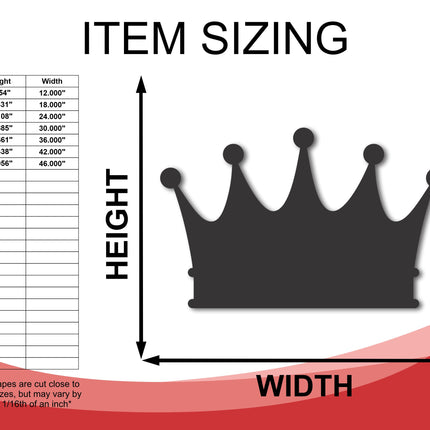Metal Crown Wall Art | Metal Crown Silhouette | Metal Crown Wall Plaque | 15 color Options