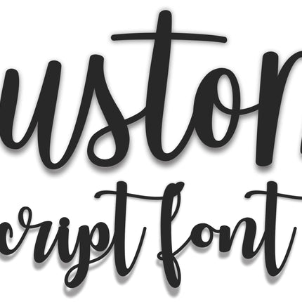 Metal Custom Script Font | Personalized Script Word Sign | Indoor Outdoor | Up to 46" | Over 20 Color Options