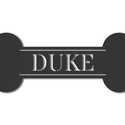 Custom Metal Dog Sign | Metal Dog Bone Name Sign | 15 Color Options
