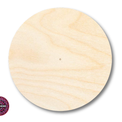 Unfinished Wood Circle with Etched Center Mark Shape | JGrondz | Paint By Line Crafts | up to 30" DIY
