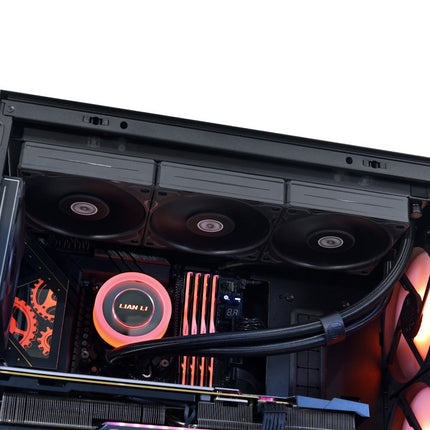 Lian Li GALAHAD II Lite 360mm PBT Fans - High Performance, FDB Bearing Design, Customizable PUMP ARGB Blockhead & Switchable Lid - 28mm PBT Fan, Support ARGB Side Light Strips for LGA 1700/AM5/AM4 (GA2L36PB)