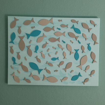 Unfinished Wood Fish Shape Silhouette - Craft- up to 46" DIY