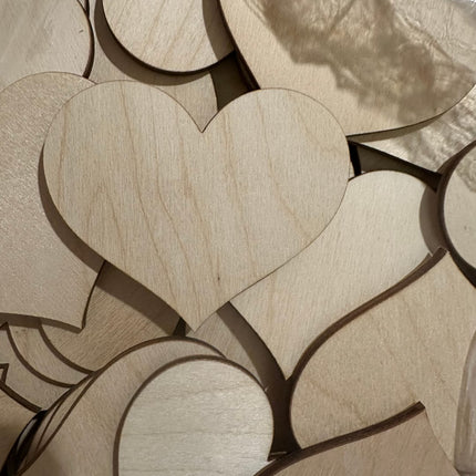 Unfinished Wood Classic Heart | Valentines Day | Weddings | Craft Cutout | Up to 46"