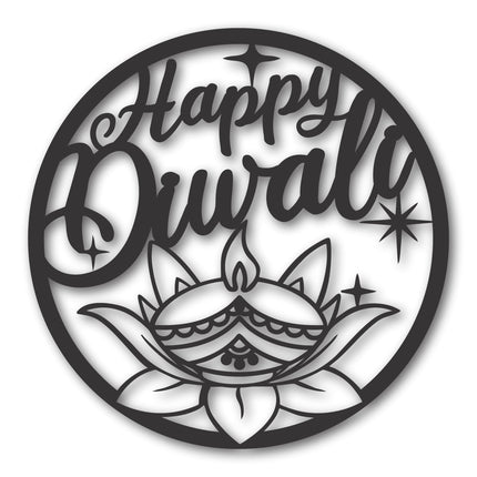 Metal Happy Diwali Wall Art
