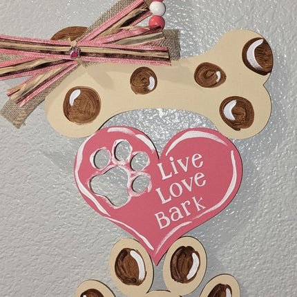 Unfinished Wood Pawprint Heart Shape | Valentine's Day | Pet | DIY Craft Cutout | Up to 46"