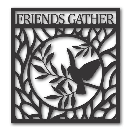 Metal Dove Sign Personalized Wall Art