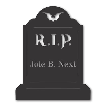 Metal Custom Halloween Headstone Sign | Custom Headstone Plaque | 15 Color Options
