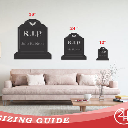 Metal Custom Halloween Headstone Sign | Custom Headstone Plaque | 15 Color Options