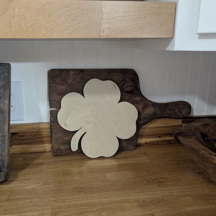 Unfinished Wood Cute Four Leaf Clover Shape - Craft - up to 46" DIY