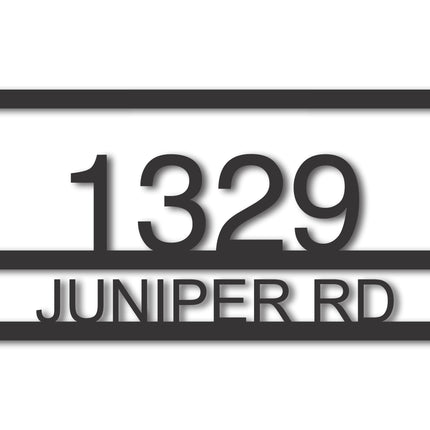 Custom Metal House Address Sign | Indoor Outdoor | Up to 46" | Over 20 Color Options