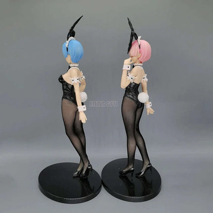 Rem and Ram Twins Bunny Outfit Anime Figurines, Re:ZERO Starting Life in Another World Action Figures