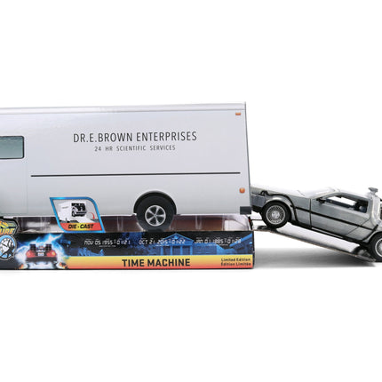Back to the Future die-cast 1:24 scale 40th Anniversary "Hollywood Rides" light-up DeLorean Time Machine