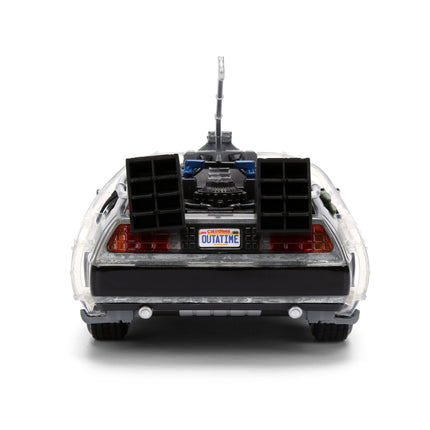 Back to the Future die-cast 1:24 scale 40th Anniversary "Hollywood Rides" light-up DeLorean Time Machine