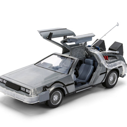 Back to the Future die-cast 1:24 scale 40th Anniversary "Hollywood Rides" light-up DeLorean Time Machine
