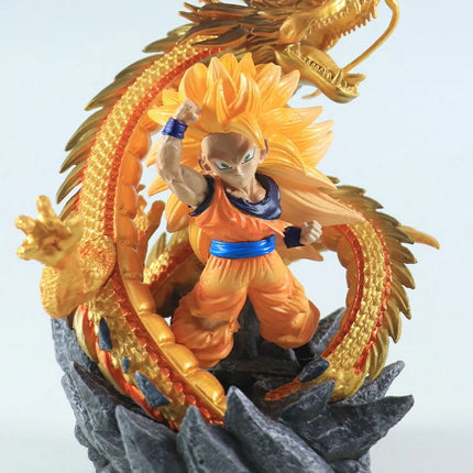 Super Saiyan 3 Goku Chibi Figure, SSJ3 Dragon Ball Z DBZ Figurine, Anime 6 in