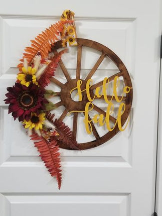 Unfinished Wood Wagon Wheel Shape | Rustic Farmhouse | DIY Craft Cutout | Up to 24"