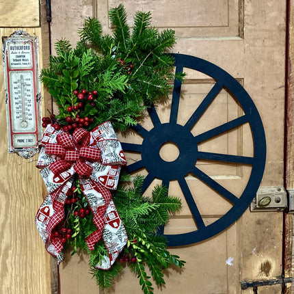 Unfinished Wood Wagon Wheel Shape | Rustic Farmhouse | DIY Craft Cutout | Up to 24"